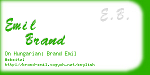 emil brand business card